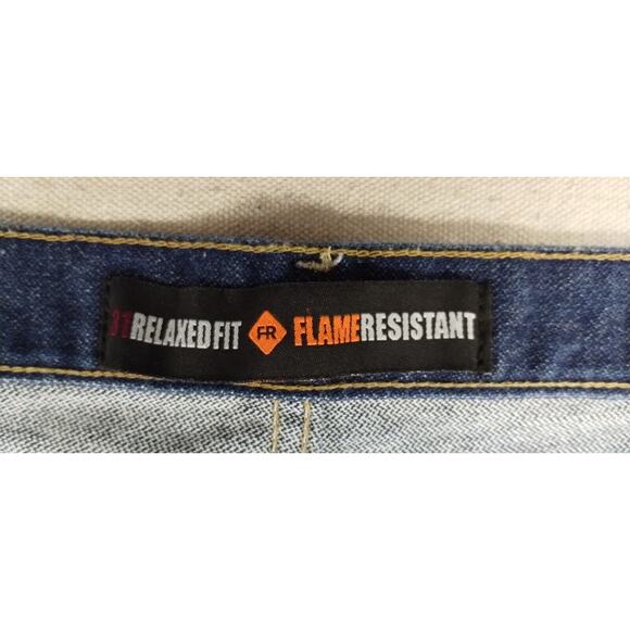 Wrangler Mens Jeans Dark Wash Denim Button Straight Leg Relaxed Fit Blue 48X32 - Picture 7 of 12